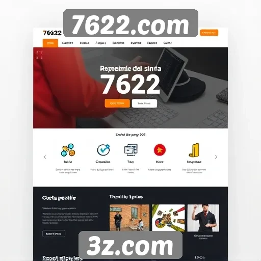 Exploração da interface de usuário do site 7622.com